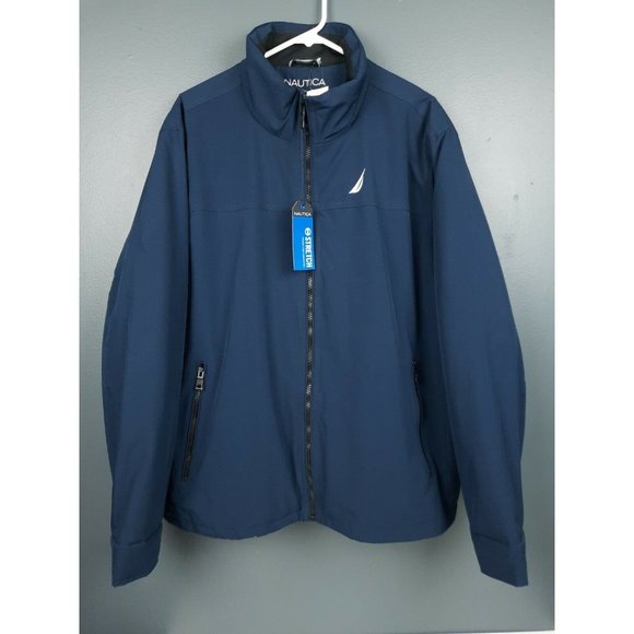 Nautica Other - NWT Nautica Stretch Jacket Mens Sz. XXL Navy Lined Water Resistant Coat